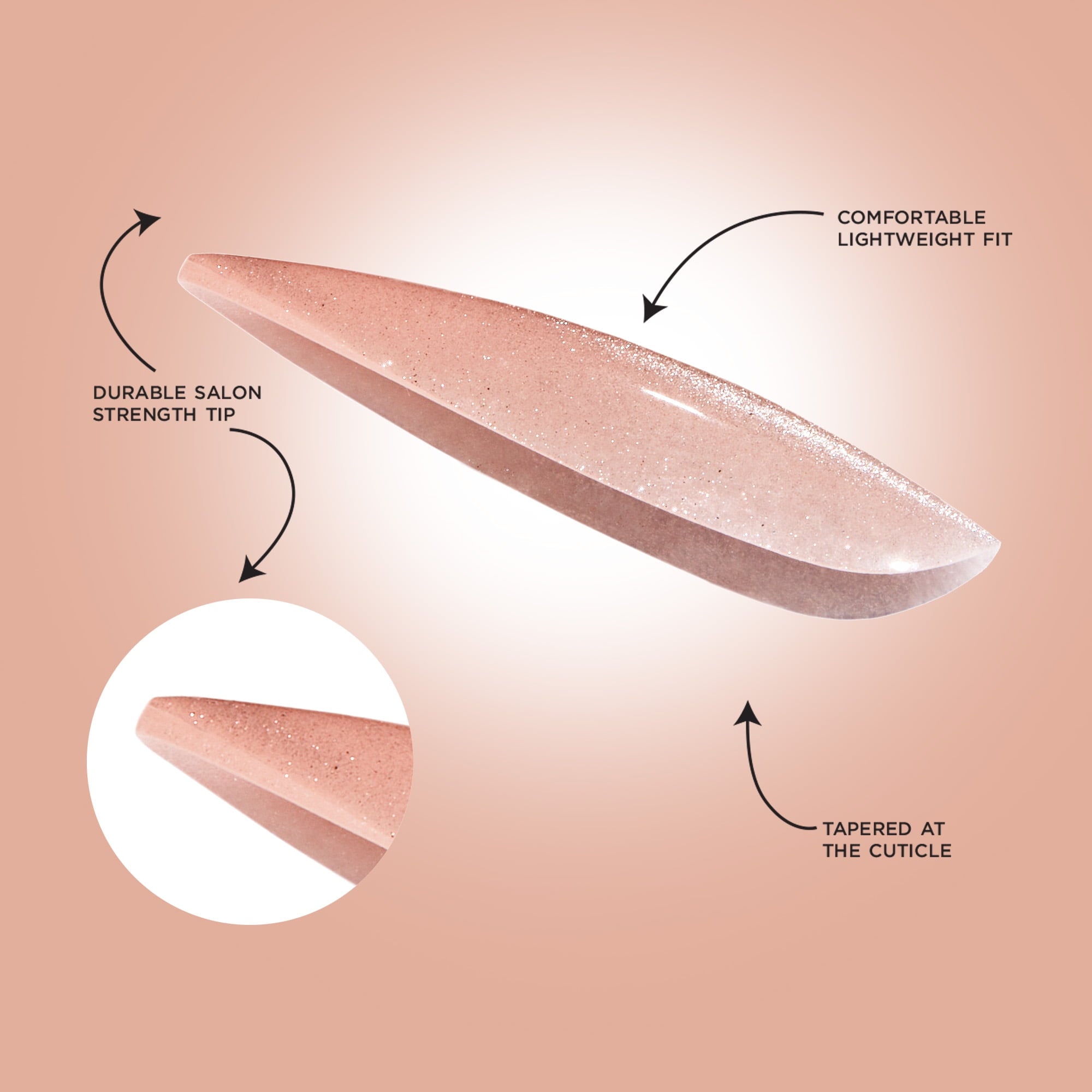 Salon Perfect Artificial Press on Nails, 121 Magnetic Silver