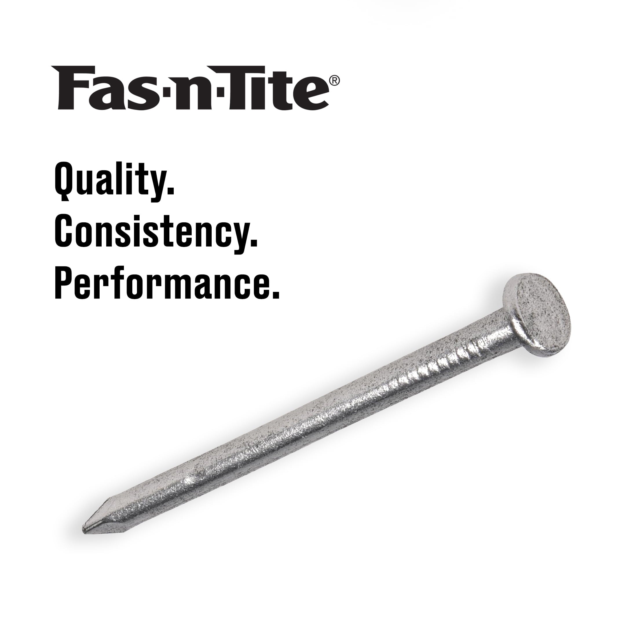 Fas-n-Tite Aluminum Common Nails, Silver, 1.5" Nails