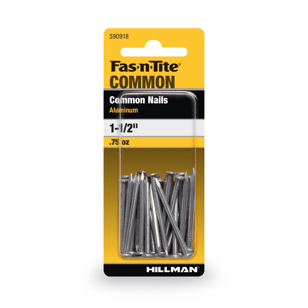 Fas-n-Tite Aluminum Common Nails, Silver, 1.5" Nails