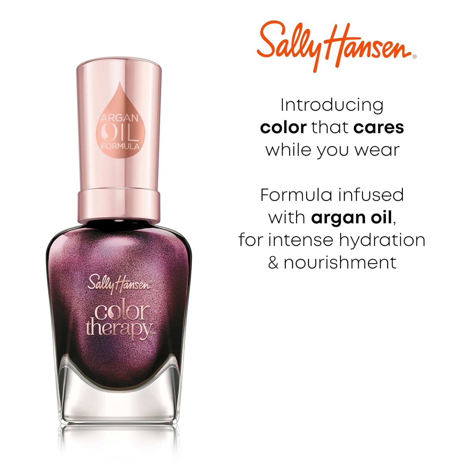Sally Hansen Color Therapy Nail Color Polish, Well Well Well, 0.5 fl oz, Restorative, Argan Oil Formula