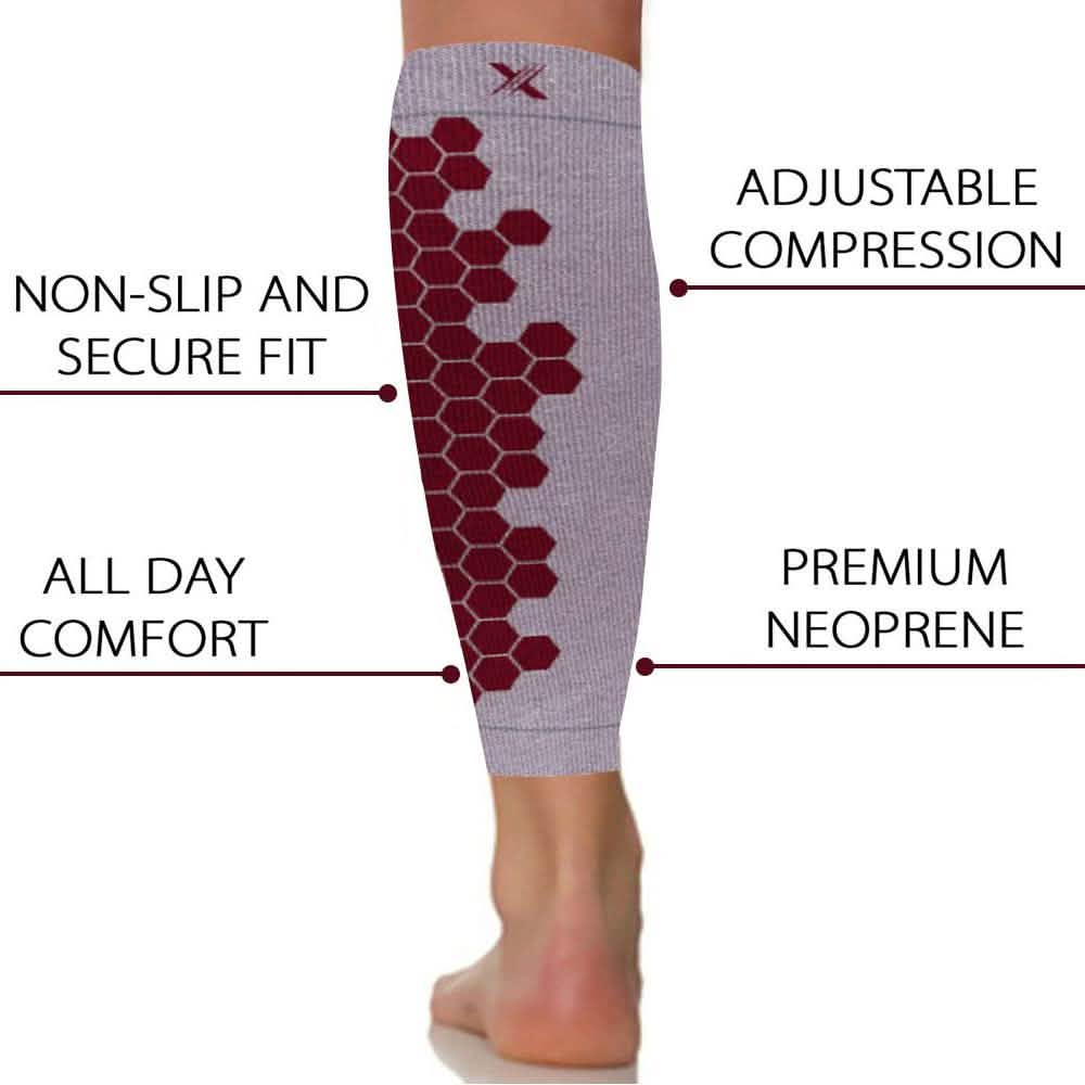 Copper Infused High Performance Compression and Support Calf Sleeves