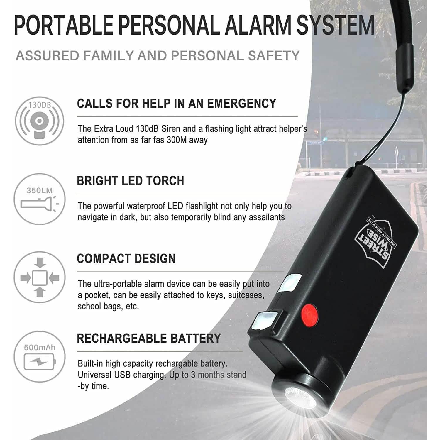 Knight Light Alarm & Flashlight