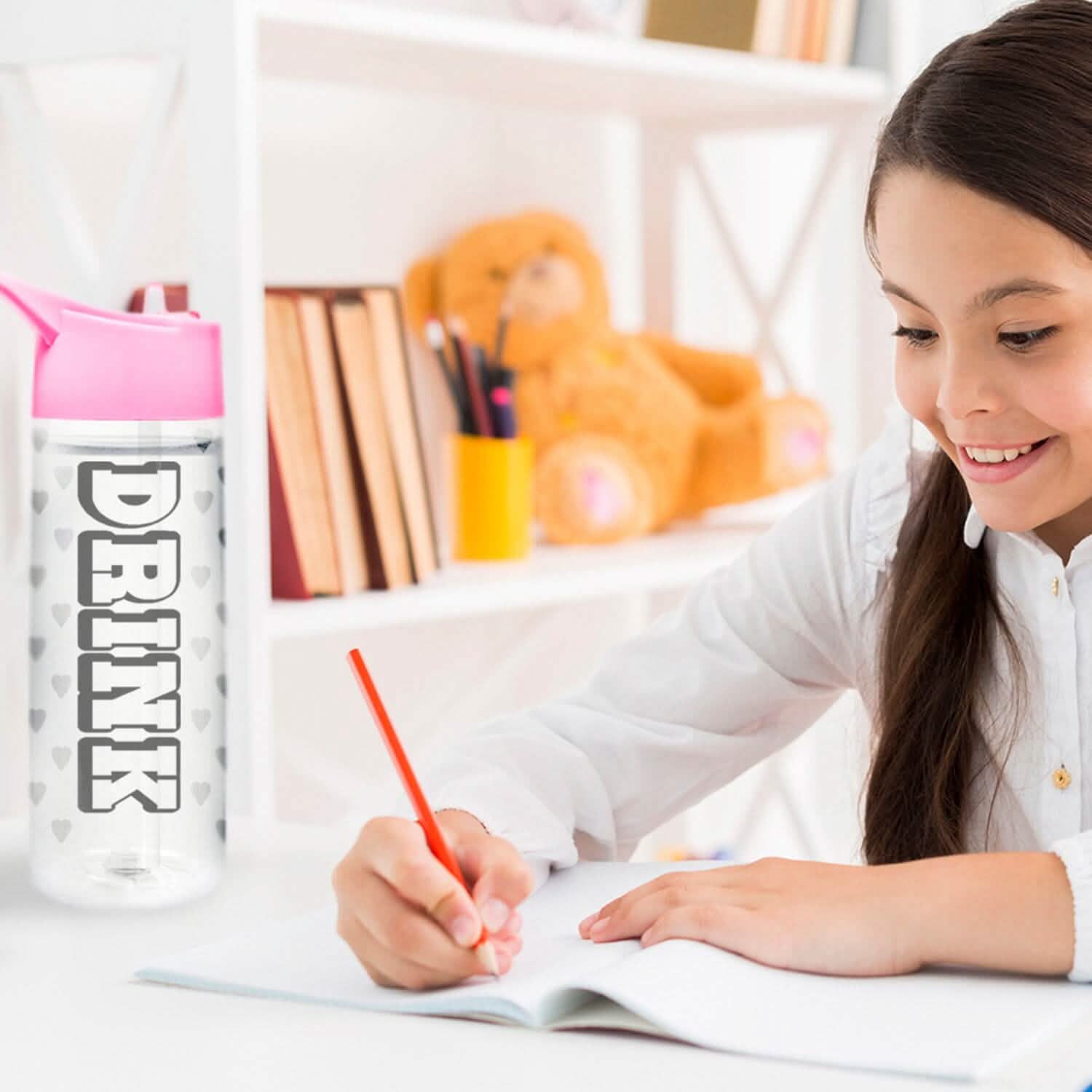 Motivational Leak Proof 32 Oz Water Bottles With Removable Straw